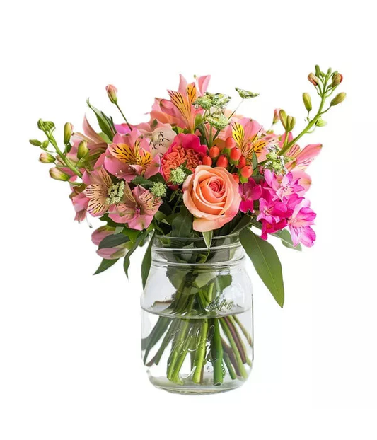 Breathtaking Blooms In Mason Jar