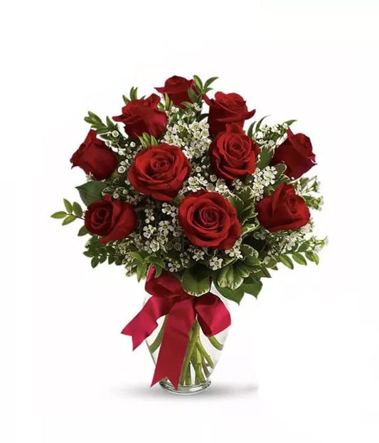 Ten Long Stemmed Red Roses