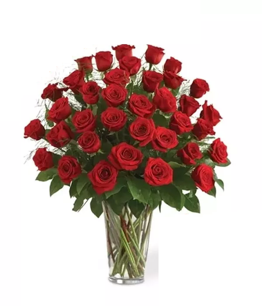 Three Dozen Long Stem Red Roses