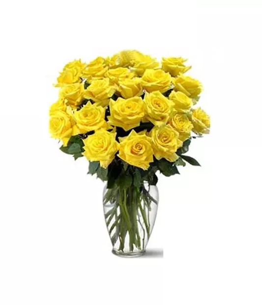 Two Dozen Long Stem Yellow Roses