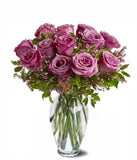 One Dozen Lavender Roses